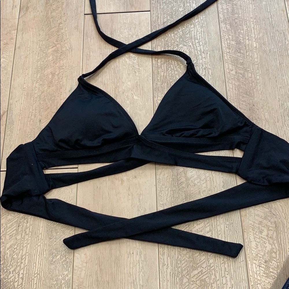 Black bathing suit top